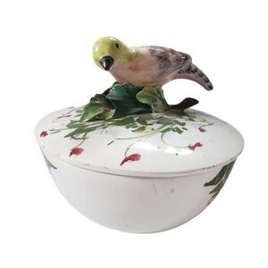 Hand Painted Bird Bowl Made in Italy